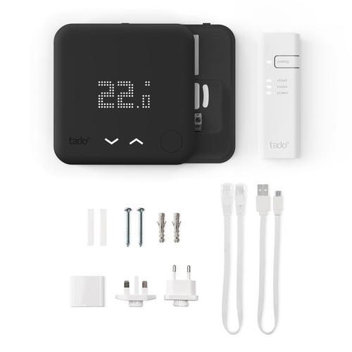 tado Starterskit Bedrade Slimme Thermostaat V3+ Black
